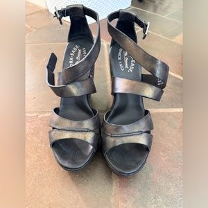 Kork-Ease Gracen Wedge Sandals Metallic Black Size 8. Original box included.